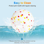 Interactive Dog Toys Ball, Automatic Moving, Bouncing Chew Toys, E-TPU Material, Suitable for Large and Medium-Sized Dogs, Used for Boredom Relief and Daily Training, USB Rechargeable (White)