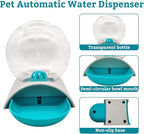 Hamiledyi Automatic Water Dispenser for Cats and Dogs Pet Water Dispenser 2.8 Liter Pet Gravity Water Station Spill-Proof Spherical Waterer Pets Water Bottle for Puppies Kittens Rabbits