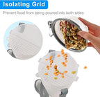 Dog Travel Water Bottle Collapsible Bowls, 2 in 1 Pet Food Container with Collapse Bowls, Outdoor Portable Water Bowls for Walking, Traveling, Camping and Hiking (White)