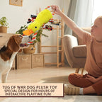 Tug of War Dog Toy, Squeaky Dog Toys Interactive Duck Puppy Toys to Keep Them Busy