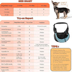 YUDODO Pet Sling Carrier for Small Dogs & Cats – Hands-Free Puppy Carrier with Safety Hook, Large Zipper Pocket, Soft Breathable Mesh, Adjustable Strap & Reflective Strip (Cyan 3.0 S)