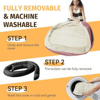 Orthopedic Waterproof Large Dog Bed: Memory FoamWashable Dog Bed with Bolsters - Removable Orthopedic Cover for Medium L XL Large Sized Pet - Non-Slip Bottom - Pink