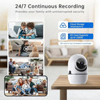 Indoor Security Camera, 5G & 2.4GHz Dog/Puppy/Pet WiFi Security Camera with Phone App, 360° Pan/Tilt Home Cameras Indoor, Smart AI Auto Tracking & Night Vision, US Cloud Storage (2Pack)