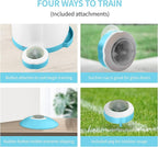 PETGEEK Automatic Dog Treat Dispenser with Button - Puzzle Memory Training Feeder, Pet Geek Button Treat Food Dispensing Toys Interactive, Iq Training Dog Feeder (Blue)