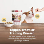 Superfood Nuggets- Premium, Freeze-Dried raw Dog Food Topper or Treat. Powerful Nutrient-Dense Ingredients. No Artificial additives. Bison and Kale Formula 8oz - 4pk Bundle