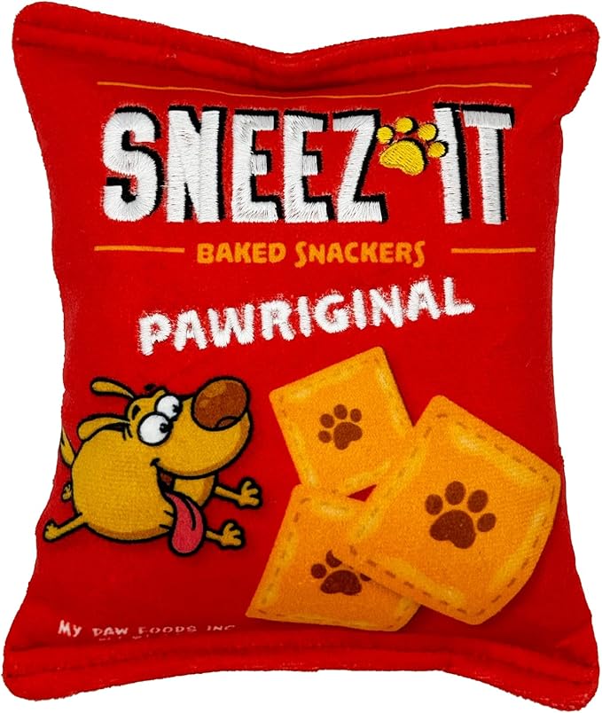 Huxley & Kent Funny Dog Toy w/Squeaker – Power Plush Squeaky Dog Toys for Small, Medium & Large Dogs – Soft Stuffed Animal for Indoor Play & Fetch - Sneez-It, Large