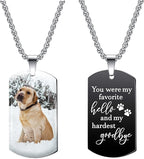 Funnylife Custom Pet Memorial Necklace - Dog Loss Gift - Sympathy for Pet Loss