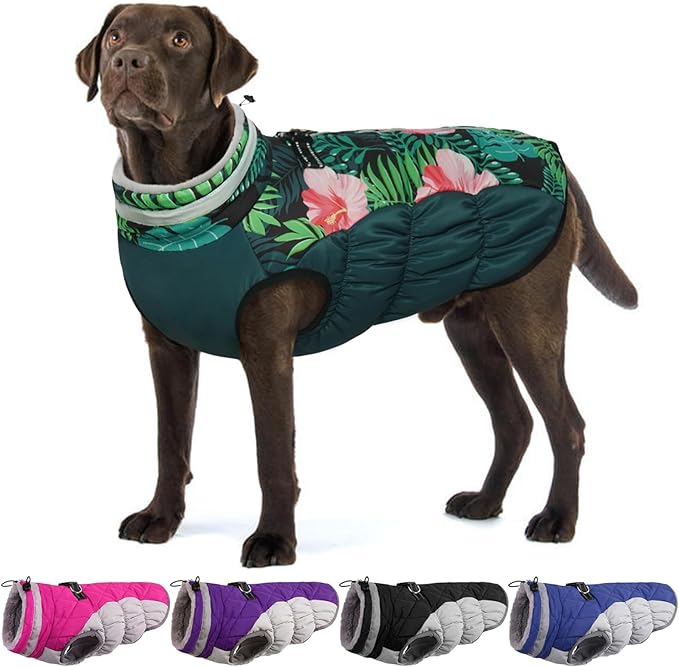 Dog Jackets for Large Dogs, Large Dog Winter Coat, Pet Cold Weather Coats, XXXL Pet Jacket with D-Ring, Waterproof Coat with Back Zipper,Snowsuit Labrador German Shepherd Doberman,XXXL