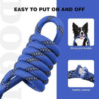 lynxking Slip Lead Dog Leash Reflective, Heavy Duty Comfortable Strong Rope for Large Medium Small Dogs No Pull Pet Training (Blue, 2PCS Large 1/2in x 6ft)
