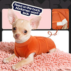 FUAMEY Dog Recovery Suit Male,Dogs Surgery Neuter Suits Puppy Spay Shirts for Female Protect Dog's Skin Anti Licking Abdominal Wounds Doggie Onesie Pet Bodysuit Alternative to Cone Orange L