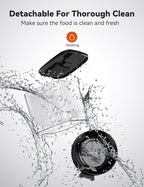 WOPET Automatic Cat Feeder, 4L Automatic Dog Feeder with 180-Day Battery Life, Programmable Cat Food Dispenser with Stainless Steel Bowl，1-6 Meals Per Day