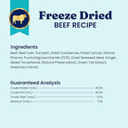 Solid Gold Freeze Dried Dog Food - W/Real Beef, Pumpkin & Superfoods - Freeze Dried Raw Dog Food Toppers for Picky Eaters to Serve as a Nutrient-Dense Meal Topper or High Protein Treats - 5.5oz