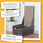 HIDE & SCRATCH 26" L Shaped Cat Scratcher Box and Cat Bed with Double-Sided Cardboard Cat Scratch Pad