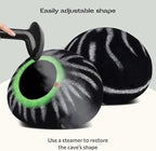 MEOWFIA Cat Cave – Premium Felt Cat Bed for Indoor Cats, Handmade 100% Merino Wool (Vivid Shades) (Medium, Shining Tiger)