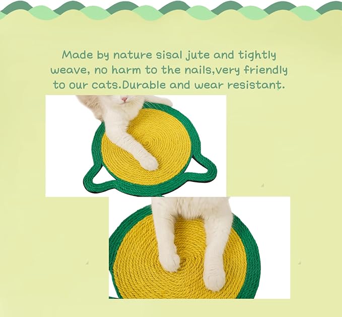 Cat Scratcher Mat, Natural Sisal Cat Scratch Mats, Horizontal Cat Floor Scratching Pad Rug, Protect Carpets and Sofas, Scratching Pads for Indoor Cats(CAT)