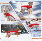 Dog Jackets for Large Dogs, Large Dog Winter Coat, Pet Cold Weather Coats, XXXL Pet Jacket with D-Ring, Waterproof Coat with Back Zipper, Snowsuit Labrador German Shepherd Doberman,Red,XXXL