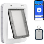 PetSafe SmartDoor App-Controlled Pet Door (Large), Made for Multiple Pets, Selective Entry and Exit, Control Through Your Phone, Smart Dog Door, Wi-Fi Enabled (White - Large)