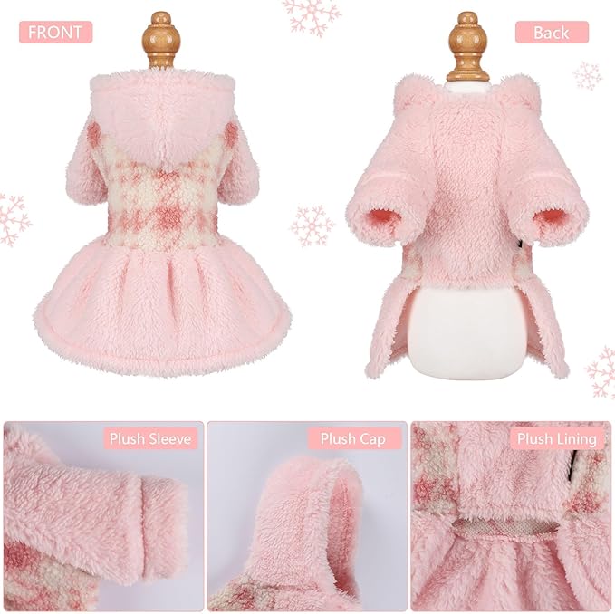 Dog Sweater Hoodie Dog Winter Clothes for Small Dogs Boy Girl Pet Hoodies for Dogs Cold Weather Coats Fall Puppy Sweatshirt Chihuahua Yorkie Cat Sweater Costumes