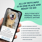 MYLUCKYTAG Stainless Steel QR Code Dog Tags - Scan QR for Instant Pet Location Alerts