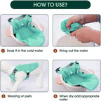 Kuoser Dog Cooling Vest, Pet Cooler Coat, Breathable Doggie Cool Jackets for Medium Dogs, Reflective Cooling Harness, Puppy Summer Essentials Green L
