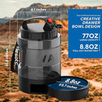 lesotc Portable Dog Travel Water Bottle, 77oz Large Travel Water Bowl for Dogs Camping Hiking Beach Hunting Essentials, Big Pet Bottles Bowl Water Dispenser for On The Go Park Car Walking Accessories