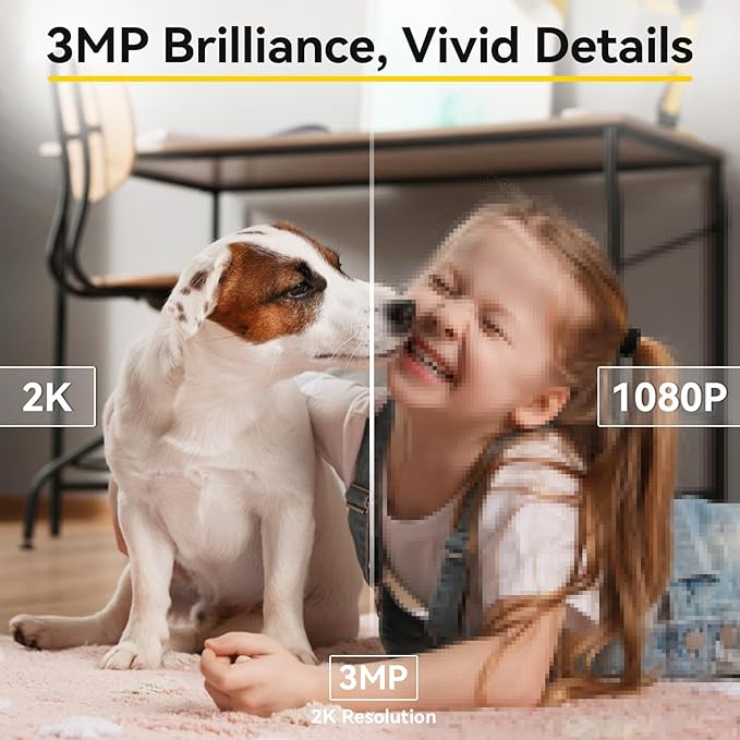 BoyKeep Indoor Camera 2K, 5G/2.4GHz Pet Camera with Phone App,Cameras for Home Security, Motion Tracking, Color Night Vision, 2-Way Audio, WiFi 12-Second Cloud Storage