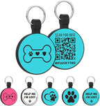 MYLUCKYTAG Silent Silicone QR Code Dog Tags - Scan QR for Instant Pet Location Alerts