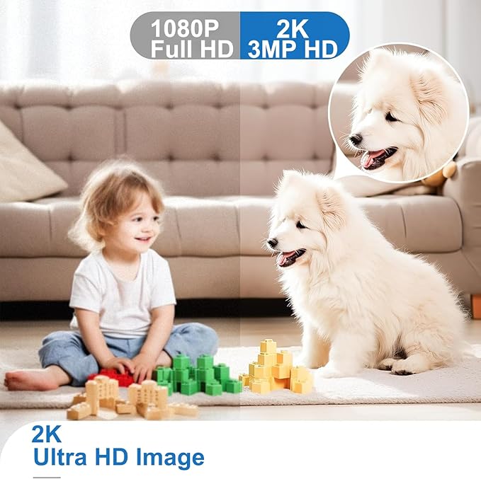 Pan/Tilt Indoor Security Camera, 5G&2.4G WiFi Indoor Cameras Wireless for Home Security, Baby/Pet/Dog/Cat Camera with Phone App, Motion Sensor & Night Vision, 2-Way Audio, TF/Cloud Storage