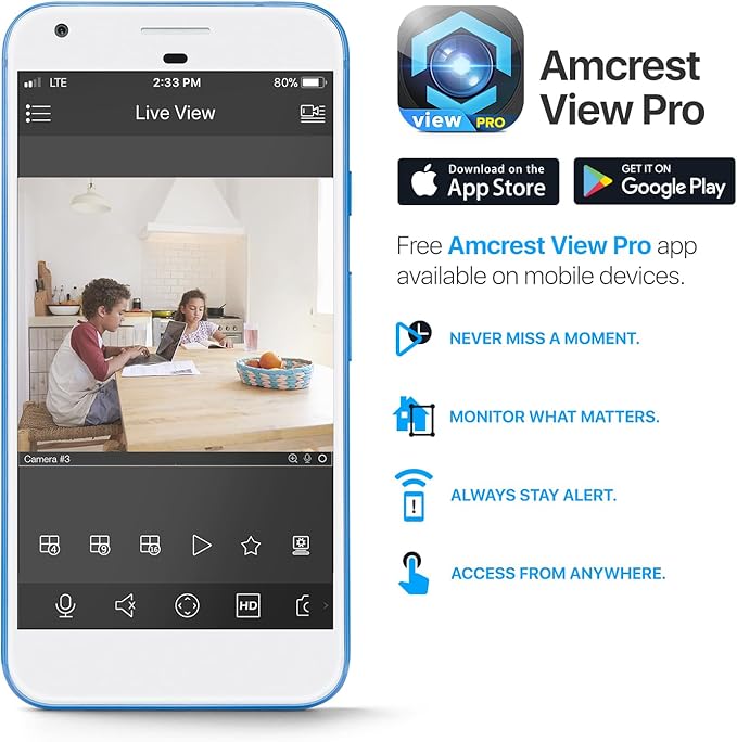 Amcrest 4MP ProHD Indoor WiFi, Security IP Camera with Pan/Tilt, Two-Way Audio, Night Vision, Remote Viewing, 4-Megapixel @30FPS, Wide 90° FOV, IP4M-1041W (White)