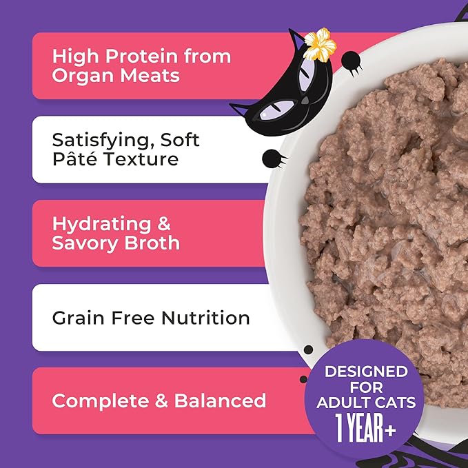 Tiki Cat After Dark Soft Pate Wet Cat Food, Beef & Beef Liver Recipe, 5.5 oz. Can (8 Count)