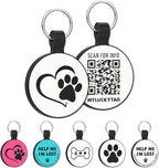 MYLUCKYTAG Silent Silicone QR Code Dog Tags - Scan QR for Instant Pet Location Alert Email