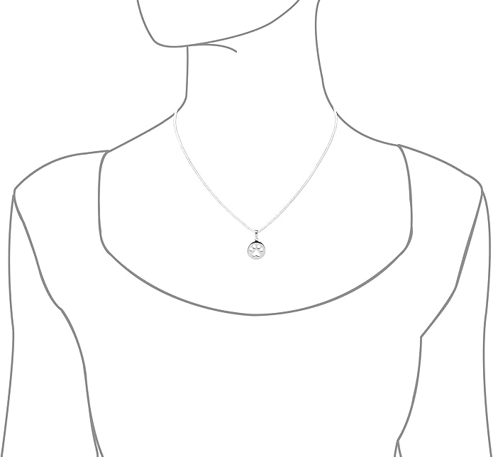 Hawaiian Silver Jewelry Dog Paw Print Pendant Necklace – 18-inch Sterling Silver Paw Print Necklace – 925 Sterling Silver