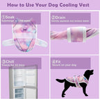 Dog Cooling Vest – Lightweight Pet Cooling Shirt 3D Breathable Mesh, Reflective Strips & UV Protection for Walking, Hiking, Park – Adjustable Fit Dog Cooler Jacket with D-Ring U-DCV03L
