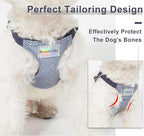 Puppytie No Pull Dog Harness with Multifunction Dog Leash,Soft Adjustable No Choke Escape Proof Pet Harness Vest for Medium Dogs,Glossy Galaxy Blue,M