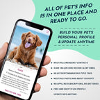 MYLUCKYTAG Silent Silicone QR Code Dog Tags - Scan QR for Instant Pet Location Alerts