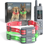 2-in-1 Dog Shock Collar with Remote & 360° LED Safety Lights – 4200FT Range Dog Training Collar, IPX7 Waterproof, 4 Training Modes, Rechargeable E-Collar for Small Medium & Large Dogs (10-120lbs)