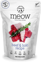 The New Zealand Natural Pet Food Co Meow Freeze Dried Cat Food - Beef & Hoki Recipe, High Protein, Meals & Toppers, Dry Cat Food,1.76 oz