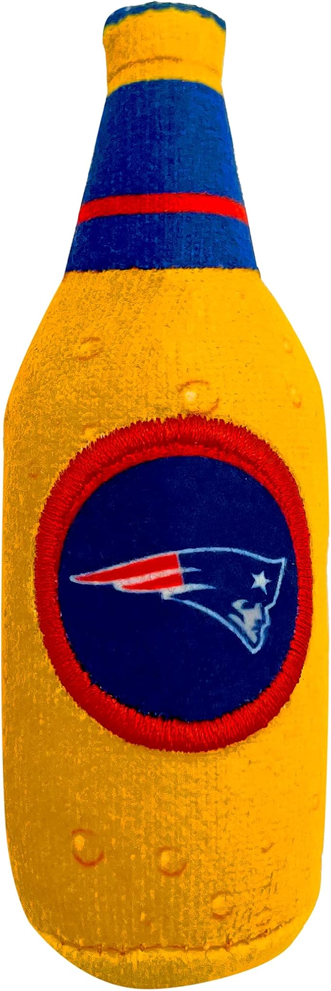 BEST PLUSH CAT TOY: NFL NEW ENGLAND PATRIOTS Complete Set of 3 piece Cat Toys filled with Fresh Catnip. Includes: 1 Helmet Cat Toy, 1 Football Cat Toy with Feathers & 1 Beer Bottle all with Team LOGOS