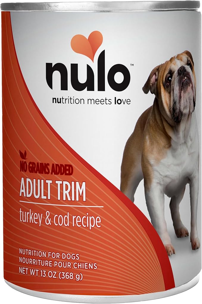 Nulo Grain-Free Turkey & Cod Recipe Adult Trim Wet Canned Dog Food, 13 Ounce, 12 Cans
