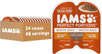 IAMS Perfect Portions Healthy Adult Wet Cat Food Cuts in Gravy, Chicken Recipe, 2.6 oz. Easy Peel Twin-Pack Trays (24 Count, 48 Servings)