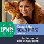 Whole Life Cat Freeze Dried Cat Food - Bland Diet with Sensitive Stomachs, Digestive Support, Anti-Diarrhea & Vomit Remedy – Human-Grade, Quick & Easy Chicken and Rice Meal, Ready in Minutes