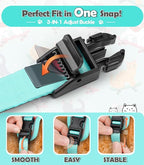 Halypet Cat Harness and Leash Set[MAX Safety 4th-Gen] Cute Escape Proof Vest Harness for Girl&Boy Cat Walking, Comfortable Adjustable Leash and Reflective Strips for Outdoor Kitten, S Purrfect Green