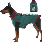 Dog Sweaters for Large Dogs, Turtleneck Warm Sweater with Leash Hole, Easy to Put on Winter Great Dane Sweaters, 4XL Dog Clothes Christmas for Cold Weather, Green XXXXL