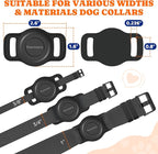 Waterproof Airtag Dog Collar Holder: 2 Pack Soft Silicone Air Tag Holder for Pet Dogs Cats Collar, IPX8 Waterproof AirTag Dog Tracker Protective Cover, Collar Holder Compatible with Apple Airtag