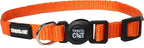Travel Cat Breakaway Cat Collar - Orange Adjustable Cute Katty Collar with Quick Release Safety Buckle for Boy and Girl - Nylon 8-13 inch Length Kitten Collar with Metal D-Ring, Machine Washable