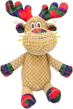 Dog Toys Squeaky Interactive Stuffed PP Cotton Puppy Teething Chew Toy Deer Shape Crinkle Sound Paper Tail, for Large Medium Small Breeds Indoor Outdoor Play