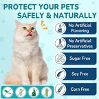 4-IN-1 Flea and Tick Prevention Drops for Dogs and Cats, Natural Cat & Dog Flea and Tick Treatment, Supports Flea Defense, Gut Health, Skin & Coat Nourishment, and Immune Support, Bacon Flavor