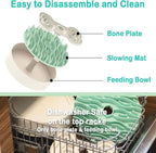 Suhaco 4 in 1 Puzzle Feeder Dog Bowls Slow Feeder Dog Bowls Large Slow Feeding Bowl for Dogs, Dog Puzzle Game Slow Feeder for Dry and Wet Food Dog Food Bowl for Large Dogs, 9.8IN (Green)