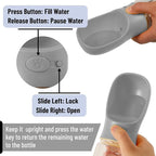 Mr. Pen Portable Dog Water Bottle, 19 oz, Large, Grey, Travel Dog Water Bottle Dispenser, Not Dishwasher Safe