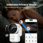 Indoor Camera for Home Security 360°, 1080p Pet Cameras with Pan&Tilt, Night Vision, Motion Detection, 2-Way Audio, Compatible with Alexa/Google Assistant, 2.4GHz WiFi, 2 Pack